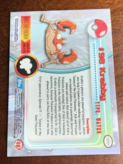 2000 Topps Pokemon TV #98 Krabby B Silver Foil FREE COMBINED SHIP - Image 2
