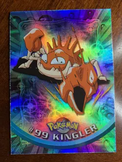 2000 Topps Pokemon TV #99 Kingler Rainbow Foil B - Image 1