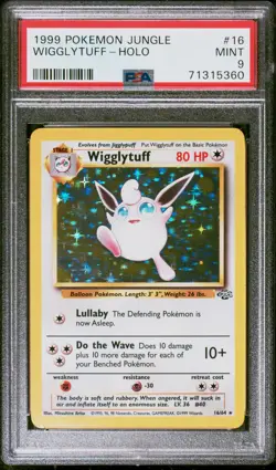 1999 POKEMON JUNGLE #16 WIGGLYTUFF-HOLO PSA 9 - Image 1