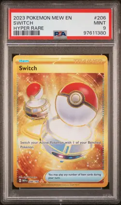 Switch 206/165 Hyper Rare S&V 151 POKEMON MEW EN-151 PSA 9 MINT - Image 1