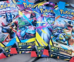 Pokemon Mega Evolution Booster Pack Sealed Lot Of 4 Art set+ 3 jpn pks - Image 1