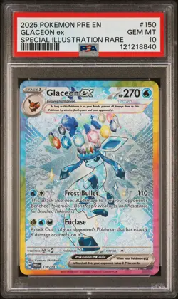 2025 POKEMON PRE EN-PRISMATIC EVOLUTIONS #150 GLACEON EX PSA 10 - Image 1