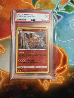 PSA 9 MINT Charizard Pokemon GO Holo Rare Pokemon 010/078 - Image 1
