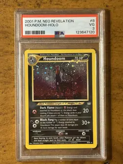 2001 Houndoom 8/64 Neo Revelation Holo Pokemon Card PSA 3 VG RARE TCG WOTC - Image 1