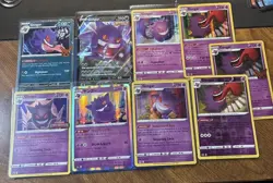 Pokemon TCG Gengar 9 Card Lot NM binder page !! - Image 1