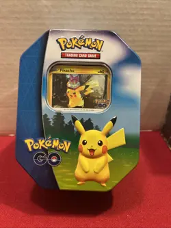 Pokemon Go Tin (empty) With Pikachu Promo Card - Image 1