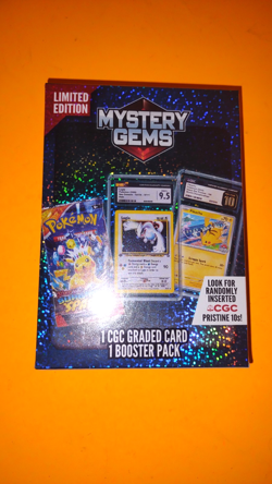 Pokemon Mystery Gems 1 Graded Card (CGC 10), 1 Booster Pack 2025! - Image 1