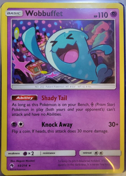 Wobbuffet # 93/214 Lost Thunder Set Pokemon Trading Cards TCG Rares NM/MINT - Image 1