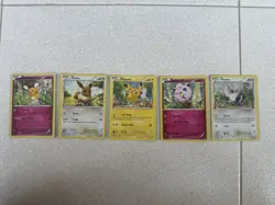 5 Pokemon Mcdonalds 2016 Promo cards - Pikachu Jigglypuff Dedenne Eevee Pidove - Image 1