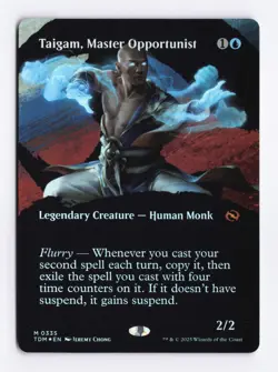 Taigam, Master Opportunist (Borderless) (Foil) (M) MTG Tarkir: Dragonstorm (TDM) - Image 1