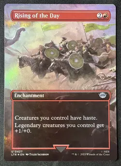 MTG LOTR: Tales of Middle-earth #427 Rising of the Day (Borderless) FOIL LP+ - Image 1