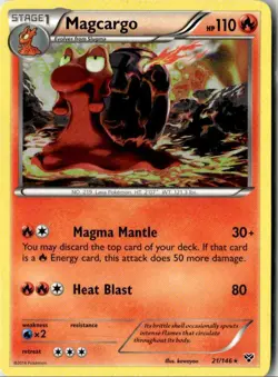 2014 XY BASE SET MAGCARGO 21/146 STAGE 1/RARE #21 - Image 1