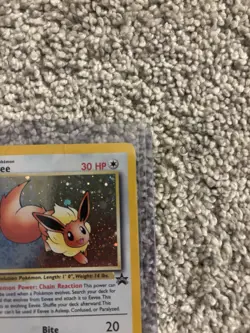 Eevee #11 Pokemon TCG 1999 Black Star Holo Promo WOTC LP - Image 3