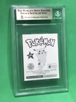 Beckett BGS Gem Mt. 9.5 Charmander Sticker VTG 1998 Pokemon Merlin Series 1 #178 - Image 4