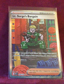 Lt. Surge’s Bargain 185/132 SIR - Pokemon TCG Mega Evolution (ME01) - GEM MINT - Image 1