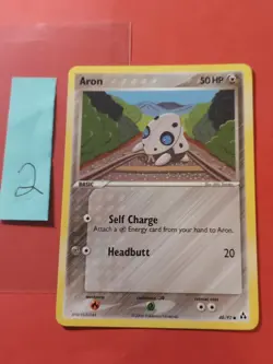 2006 Pokemon EX Legend Maker #48 Aron, C, NF/H, cd2 - Image 1