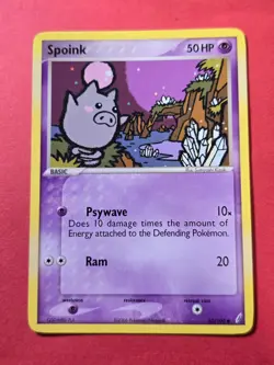 2006 Pokemon EX Crystal Guardians #62 Spoink, C, NF/H, cd5 - Image 1