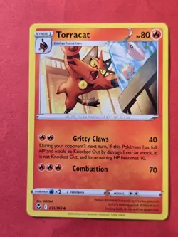 2022 Pokemon Sword and Shield Silver Tempest #31 Torracat, UC, NF/H, cd1 - Image 1