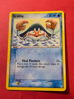 2006 Pokemon EX Crystal Guardians #54 Krabby, C, NF/H, cd5 - Image 1