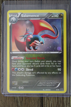 Pokemon TCG 2012 Salamence 8/20 Dragon Vault Holo Black and White - Image 1