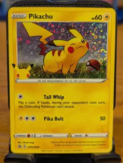 Pokemon TCG Black Star Promo Pikachu General Mills Holo 25th Anniversary SWSH039 - Image 1