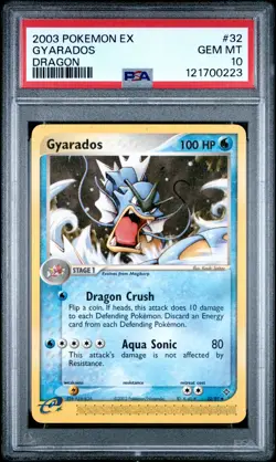 2003 POKEMON EX DRAGON #32 GYARADOS PSA 10 - Image 1