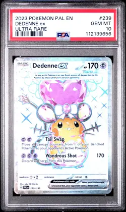2023 POKEMON PAL EN-PALDEA EVOLVED ULTRA RARE #239 DEDENNE EX PSA 10 - Image 1