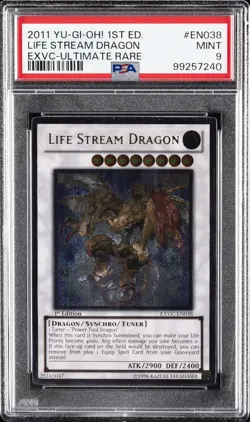 2011 YU-GI-OH! EXVC-EXTREME VICTORY #EN038 LIFE STREAM DRAGON PSA 9 - Image 1