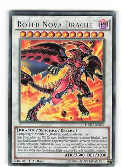 Yugioh ROTER NOVA-DRACHE , hsrd-de024 Rare deutsch NM 1st - Image 1