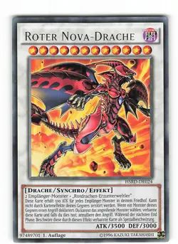 Yugioh ROTER NOVA-DRACHE , hsrd-de024 Rare deutsch Near Mint - Image 1