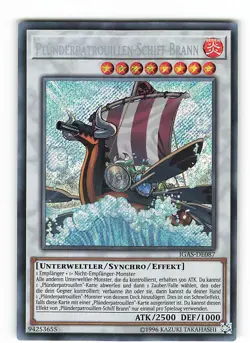 Yugioh PLUNDERPATROUILLEN-SCHIFF BRANN , igas-de087 Secret Rare deutsch NM 1st - Image 1