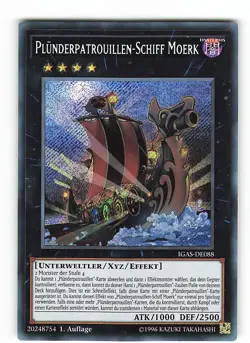 Yugioh PLUNDERPATROUILLEN-SCHIFF MOERK , igas-de088 Secret Rare deutsch NM 1st - Image 1