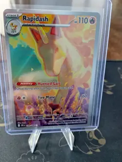Pokemon TCG Rapidash Full Art Card 189/182 Sv10: Destined Rivals NM - Image 1
