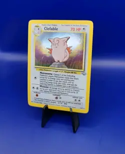 Clefable 1/64 Jungle Set Holo Rare Pokemon Card WOTC Vintage Pokemon TCG 1999 NM - Image 3