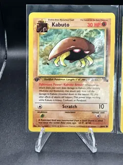 Kabuto 50/62 1st Edition Fossil Base Set WOTC Unlimited 1999 Pokemon Card - Image 3