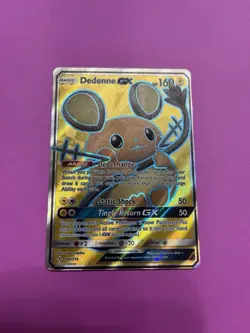 Dedenne GX 195/214 Unbroken Bonds Full Art Ultra Rare Holo Pokemon Card NM - Image 1