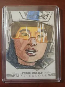 Topps Star Wars Masterwork Rose Tico Sketch Card Matt Stewart 1/1 Rare Auto - Image 1