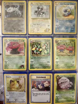 Pokemon Vintage Binder Collection 162 Card Lot Holo Rare Neo Destiny Rocket Gym - Image 1