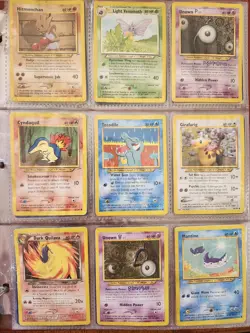 Pokemon Vintage Binder Collection 162 Card Lot Holo Rare Neo Destiny Rocket Gym - Image 5