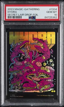 2023 MTG SECRET LAIR DROP FOIL #1334 HYDRA PSA 10 - Image 1