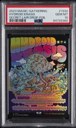 2023 MTG SECRET LAIR DROP FOIL #1332 HYDROID KRASIS PSA 10 - Image 1