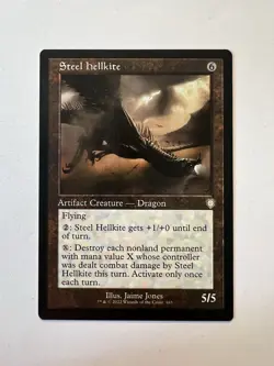 Steel Hellkite - RETRO FRAME - MTG The Brothers' War: Commander - NM - Image 1