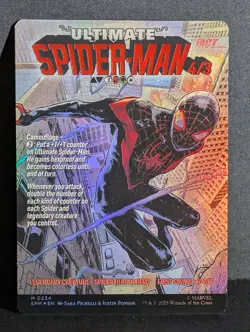 MTG Spider-Man MYTHIC 0234 Miles Morales Ultimate Spider-Man Double Sided Foil - Image 1
