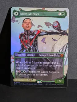 MTG Spider-Man MYTHIC 0234 Miles Morales Ultimate Spider-Man Double Sided Foil - Image 2