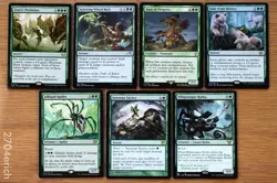 Set of 7 Commander Green Board Wipes *NM Unplayed* (Magic MTG) Ezuri's Predation - Image 1