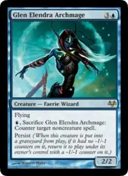 MTG Glen Elendra Archmage, Eventide, Heavily Played, English - Image 1