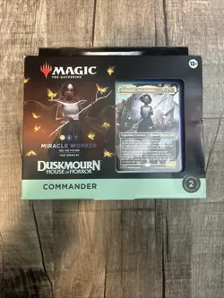 Magic Gathering Duskmourn: House of Horror Commander Deck Miracle Worker Sealed - Image 1