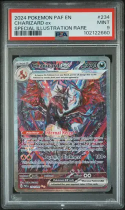 2024 POKEMON PAF EN-PALDEAN FATES SPECIAL ILLUSTRATION RARE CHARIZARD EX PSA 9 - Image 1