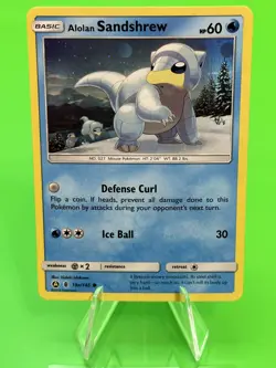 ⭐⭐Pokemon Alolan Sandshrew S&M Guardians Rising Promo Common 19a/145 NM!!⭐⭐ - Image 1