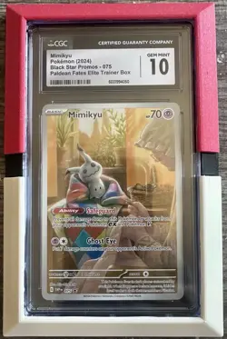 CGC 10 - Mimikyu 075 SVP Black Star Promo Paldean Fates ETB Pokemon Gem Mint - Image 1